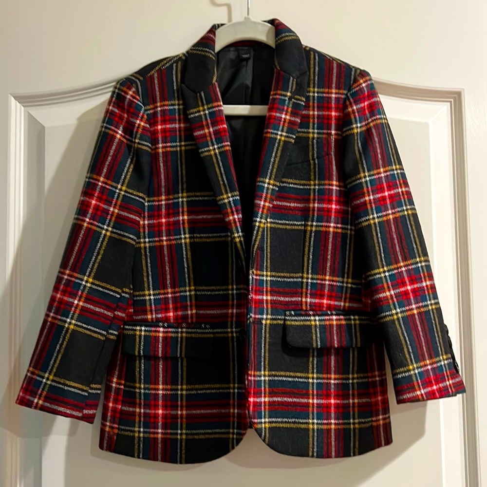 Crewcuts Ludlow wool tartan plaid blazer